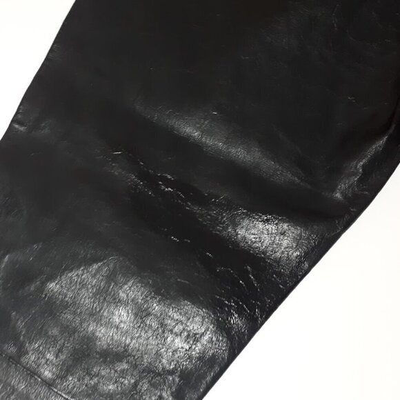 NWOT J Brand patent black lambskin leather cropped trousers, 29 - Picture 14 of 16